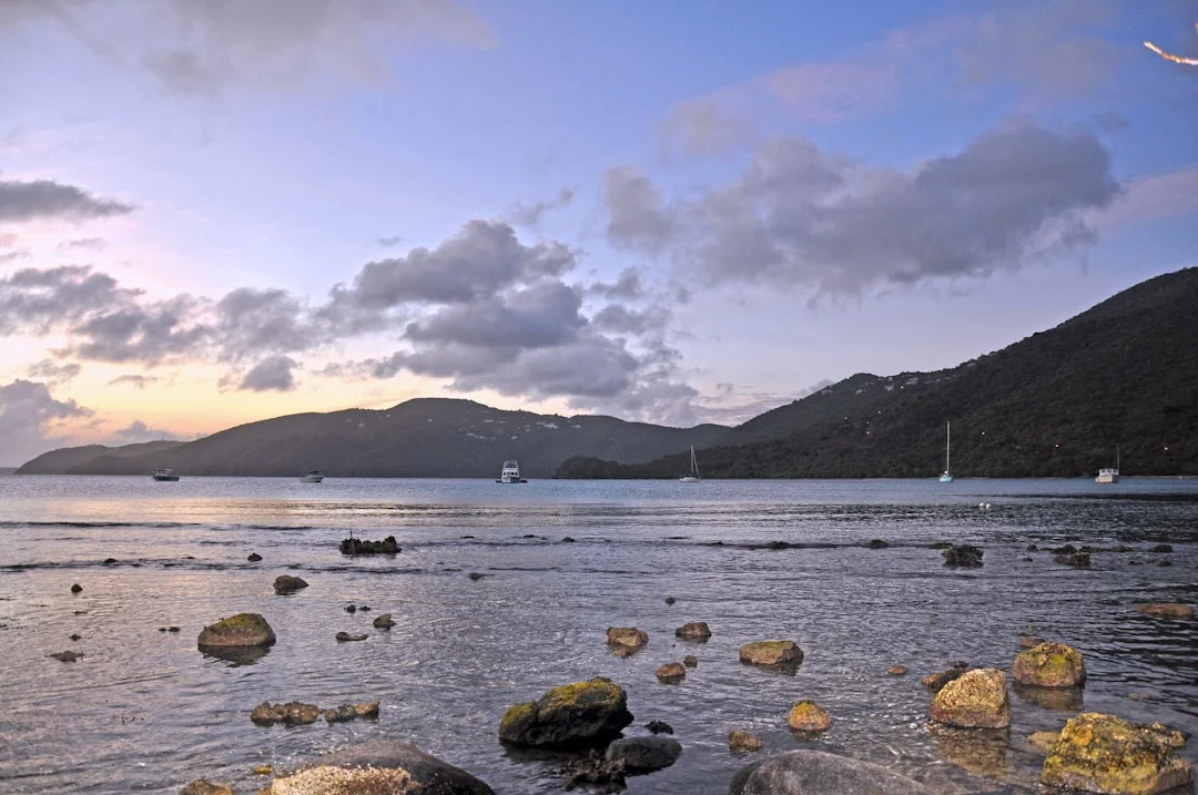 Rocky coastline and crystal-clear waters of the British Virgin Islands