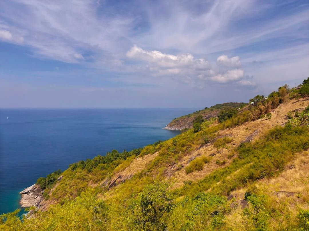 Phuket coastline view from the Andaman Sea Thailand