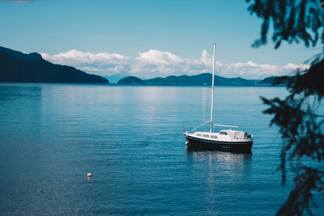 Cruising sailboat under sail on open water
