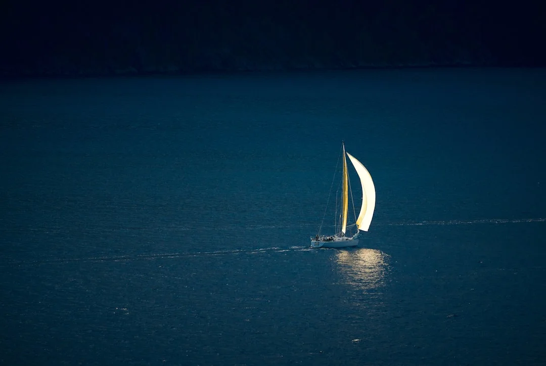 Sailboat alone on the open ocean at night where celestial navigation is the backup to GPS