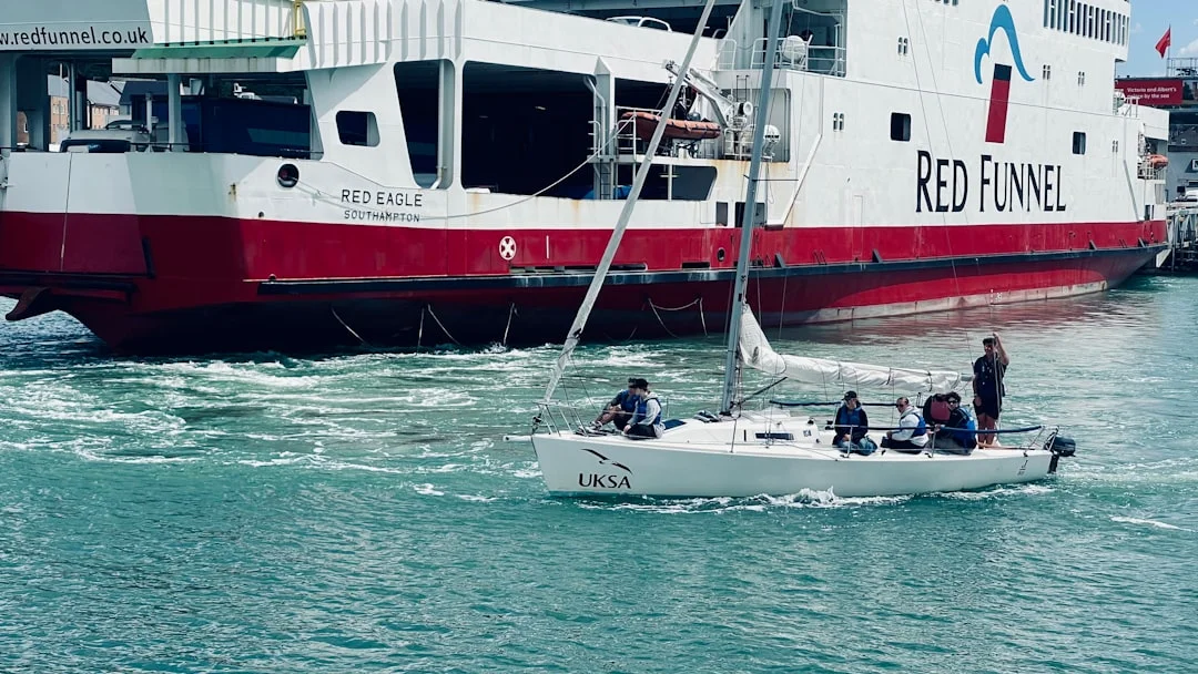 Yacht sailing in the Solent