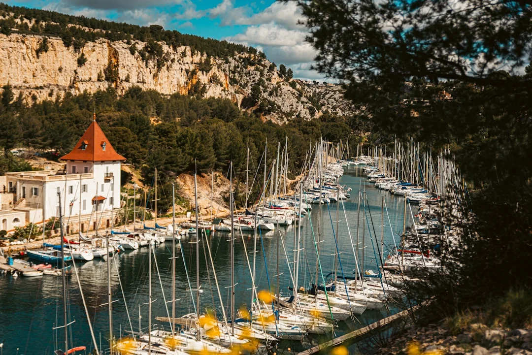 View of the Croatian island of Brac and Dalmatian coast from the sea