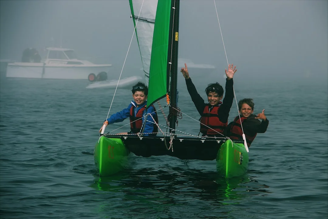Catamaran sailing on calm blue waters ideal for family cruising