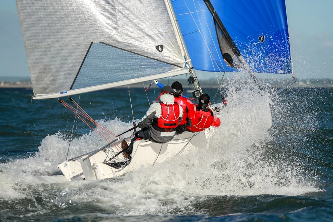 RIB bow and keel protection beached on sand, showing skeg and lifting strakes